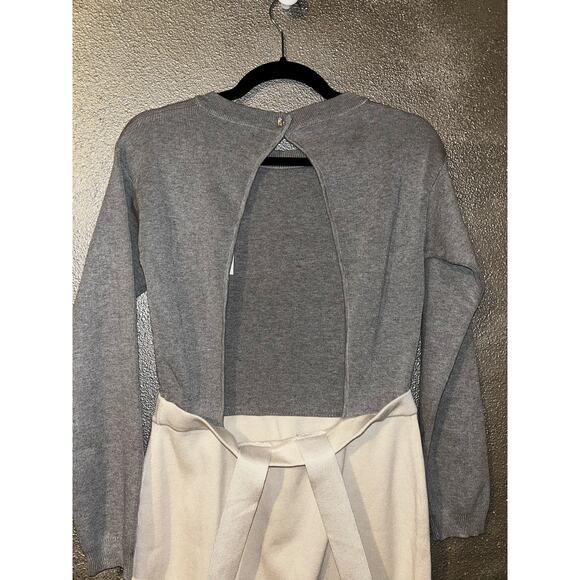 English Factory Academia Preppy Baddie Artsy Gray Open Back Suspender Dress - Picture 8 of 14